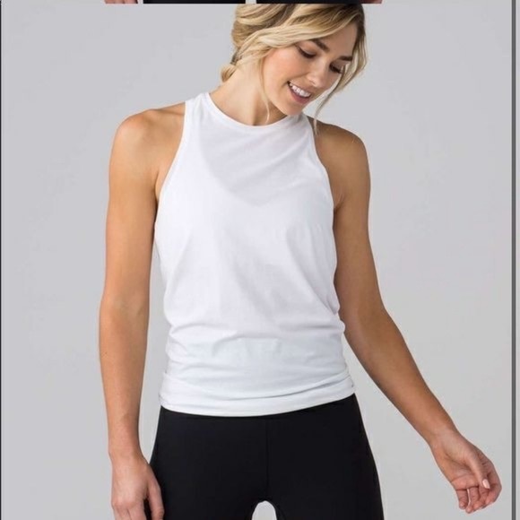 lululemon all tied up tank white size 8 - Picture 5 of 5